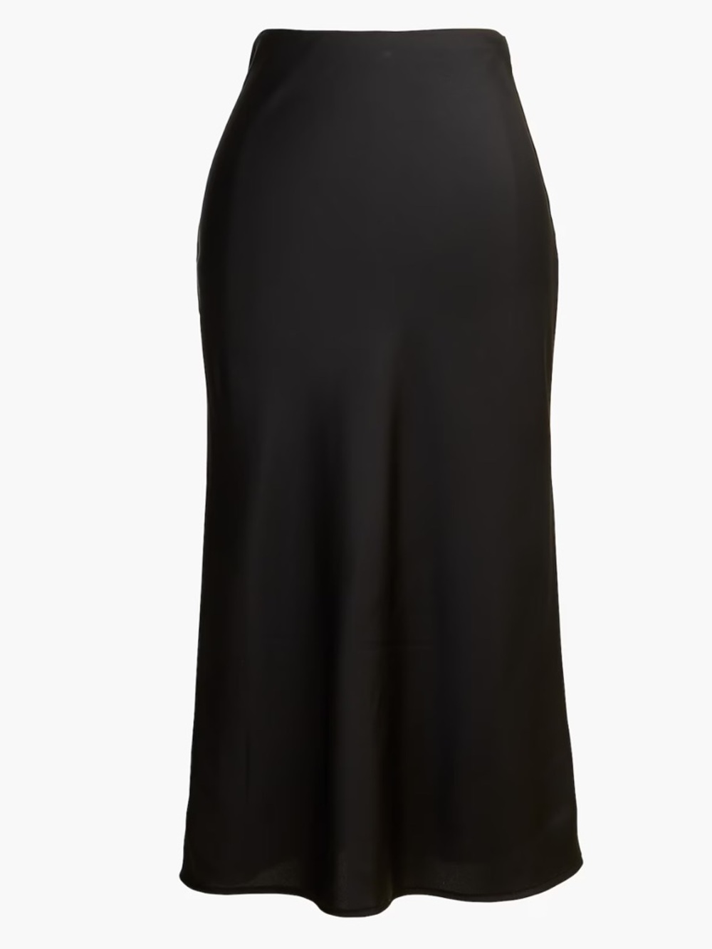 J.Crew XXS Black Satin Slip MIDI Skirt